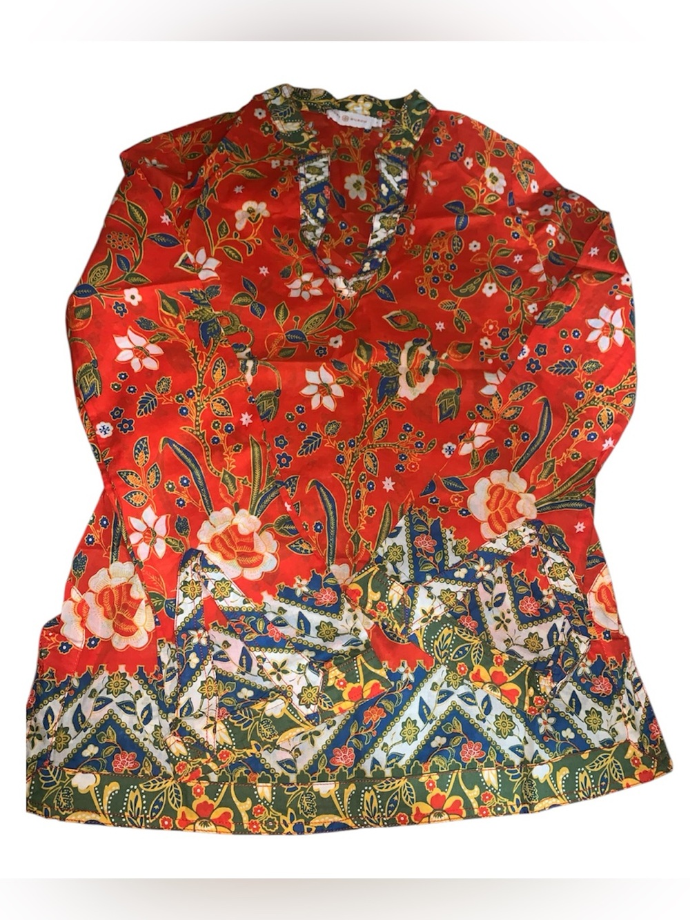 Tory Burch Stephanie Tunic Samba Batik size 6